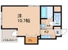 クレスト呉服町 1Kの間取り
