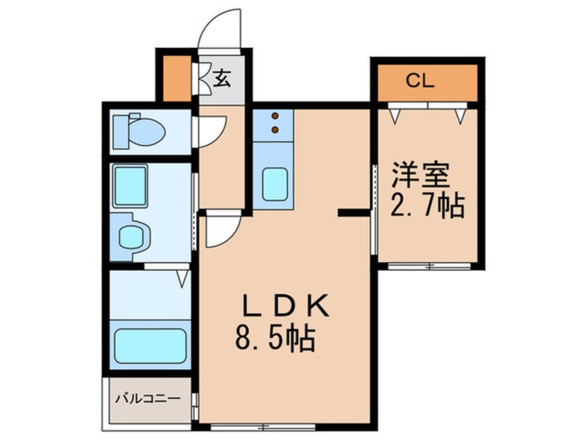 間取図 エンクレスト博多GATE（1106）