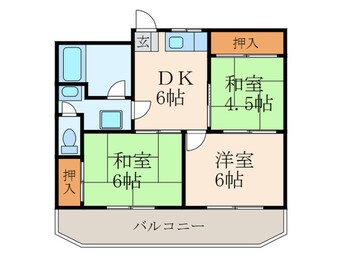 間取図 パ－トナ－三郎丸