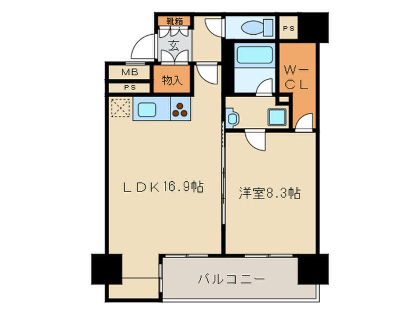 間取図 レジディア西新