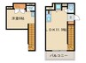 レジディア西新 1LDKの間取り