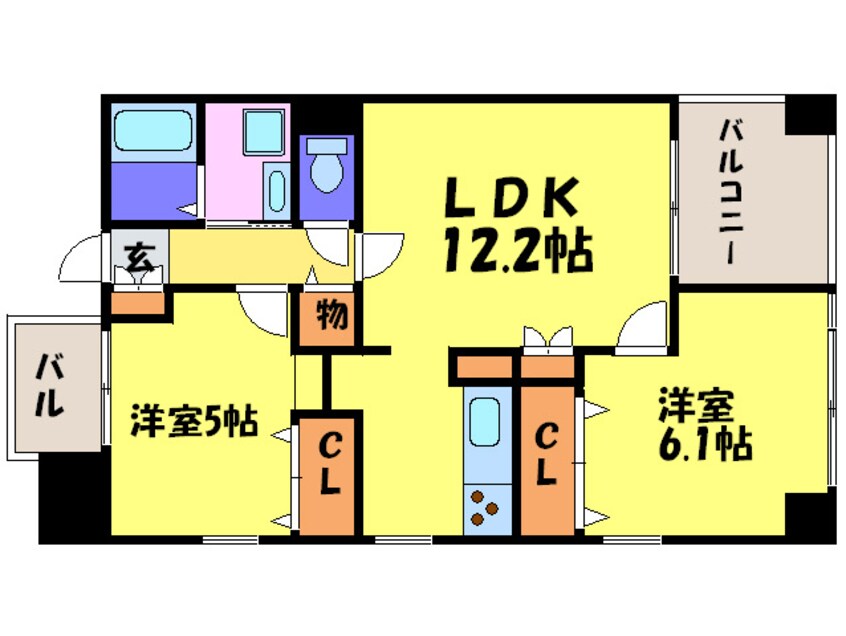 間取図 レジディア天神南