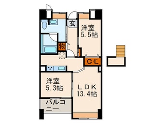 間取図 レジディア天神南