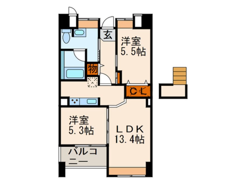 間取図 レジディア天神南