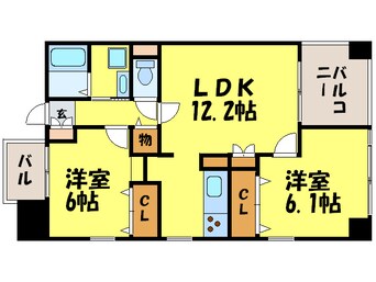 間取図 レジディア天神南