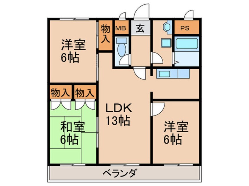 間取図 グランディール久留米