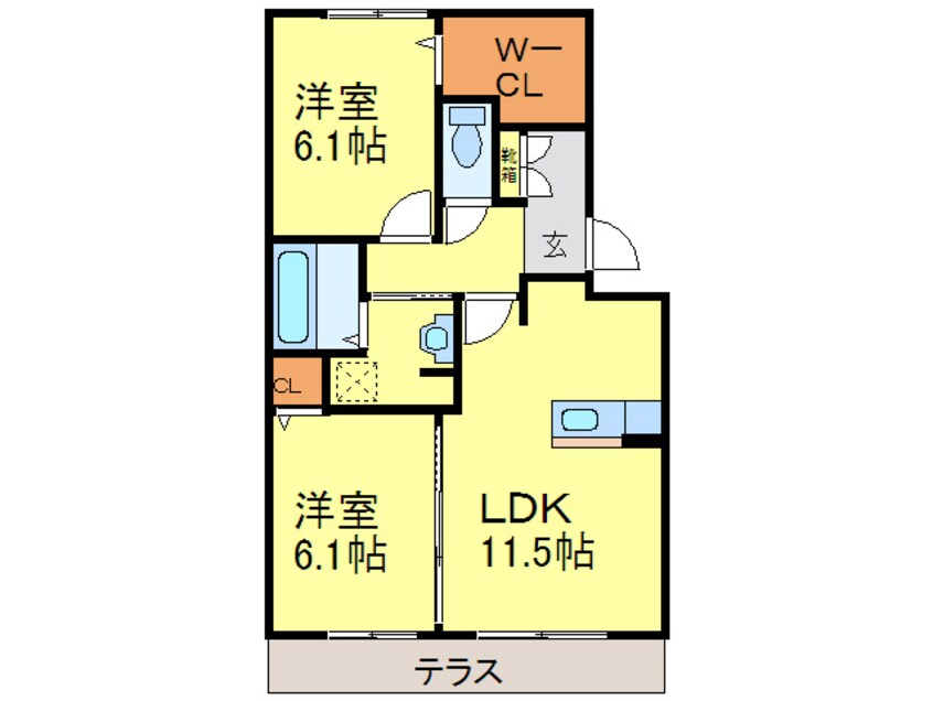 間取図 アース・フレンドリー大野城