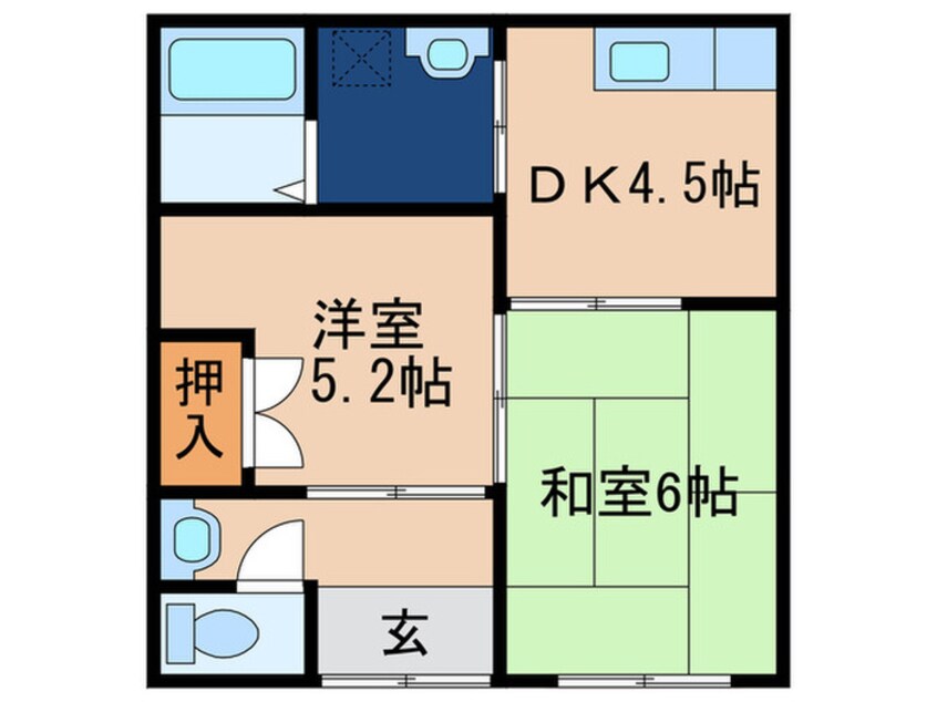 間取図 友原棟割Ⅰ