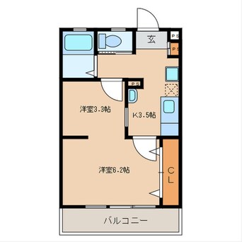 間取図 ハーモニーＫハウスサンワ前原