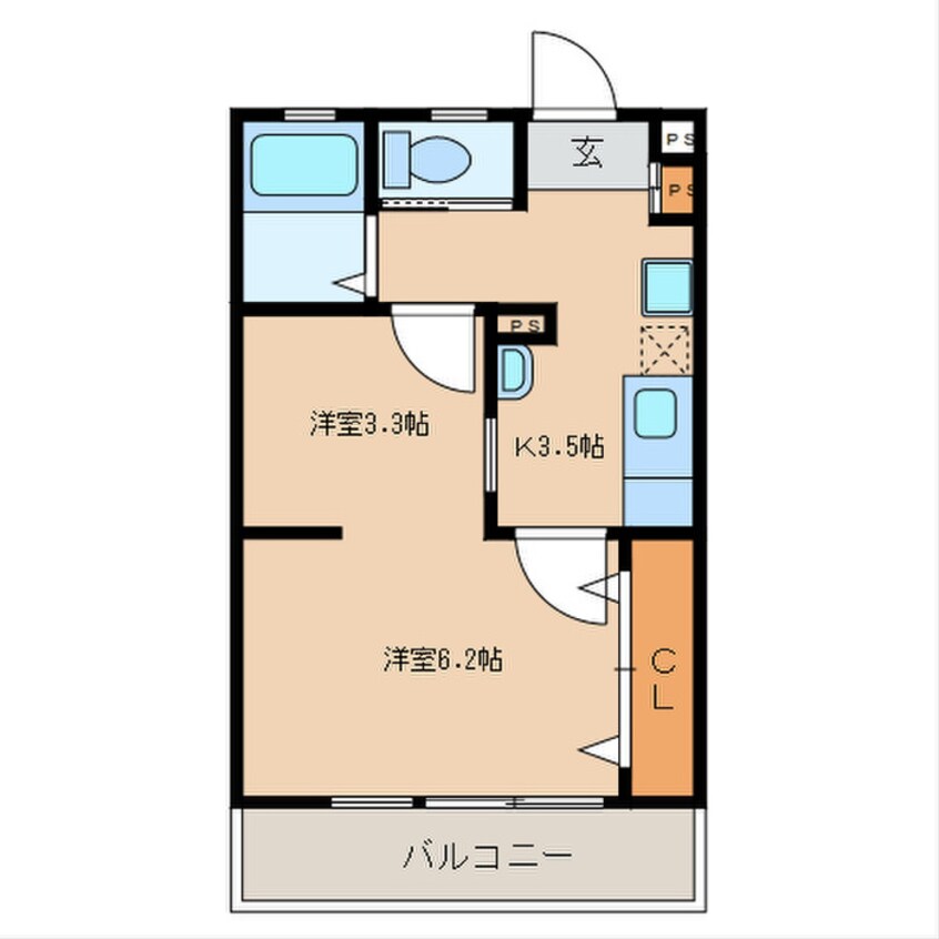 間取図 ハーモニーＫハウスサンワ前原