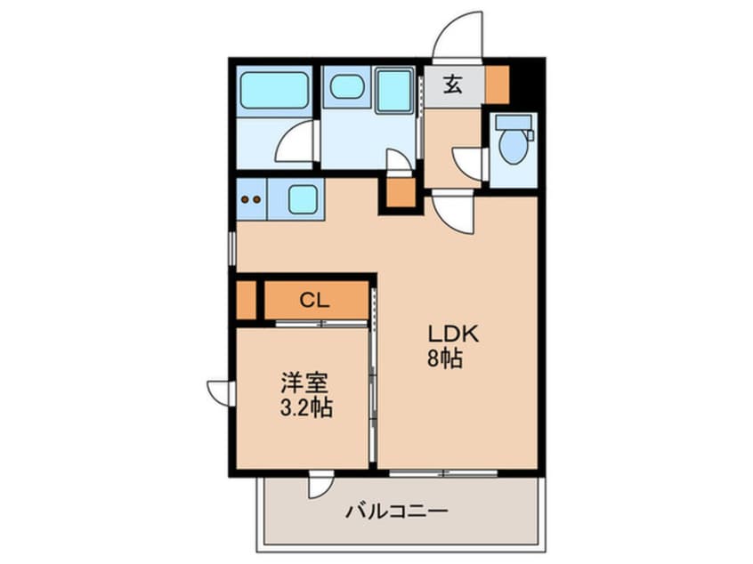 間取図 ﾘｱﾝﾚｶﾞｰﾛ室見ｽﾃｰｼｮﾝ