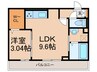 プレミエール御井 1LDKの間取り