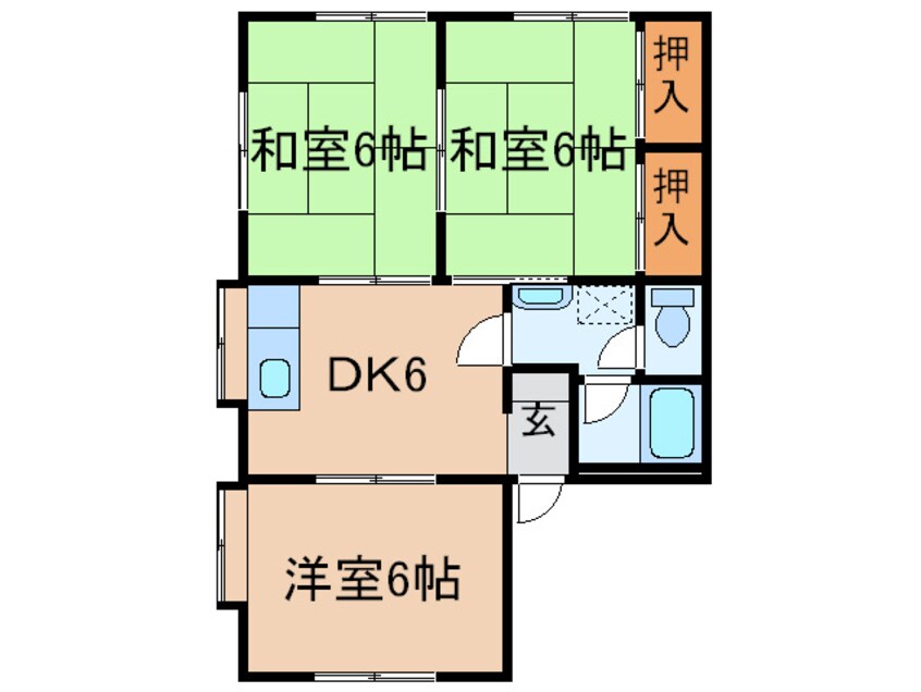 間取図 コーポ宮の谷