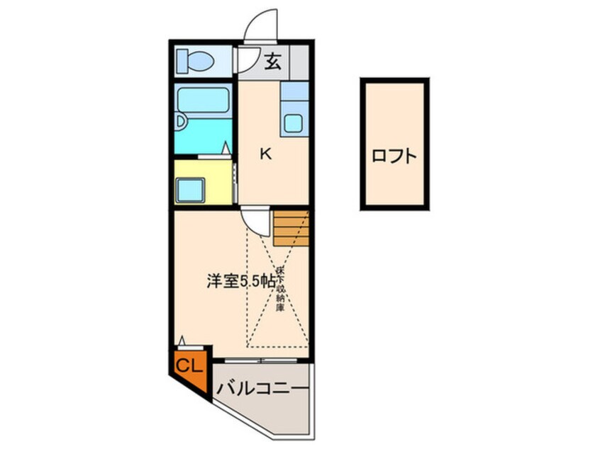 間取図 コンフォ－トベネフィス姪浜１２