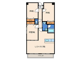 間取図 サンヒルズ今宿