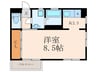 アクア清水 1Kの間取り