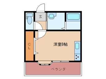 間取図 エスコート福工大前B