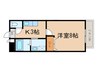 ﾎﾜｲﾄﾊﾞﾚ-八幡駅前 1Kの間取り