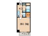 ﾎﾜｲﾄﾊﾞﾚ-八幡駅前 1Kの間取り