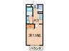 サンカンパニ－ 1Kの間取り