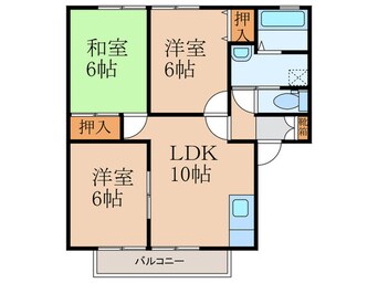 間取図 サンビレッジ葛原Ⅱ　Ａ棟