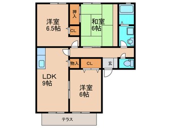 間取図 コ－ポ唐戸