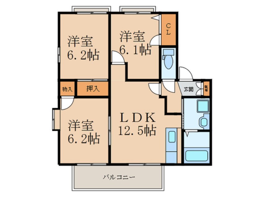 間取図 ディアス曽根Ｃ棟