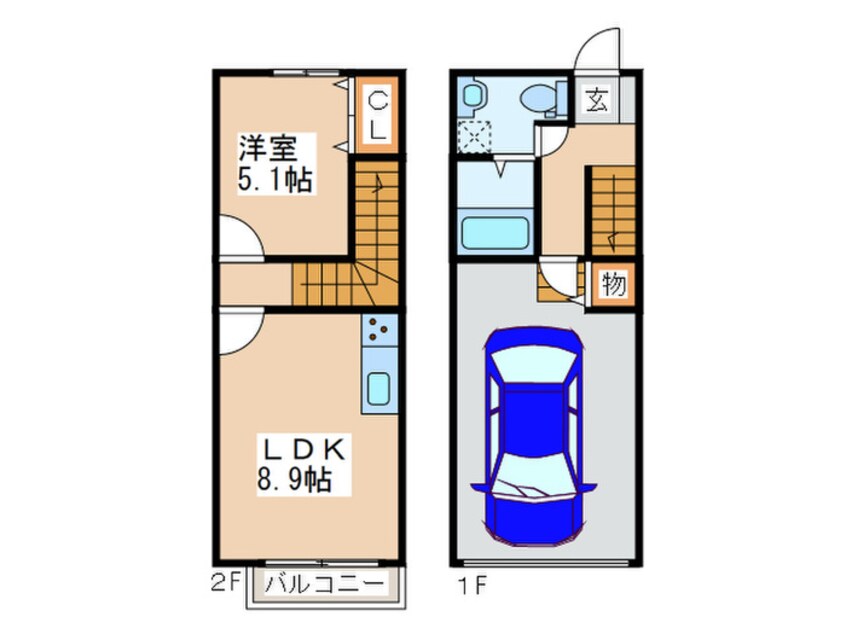 間取図 Ｇ．ｒｏｓｓｏ　Ｂ棟