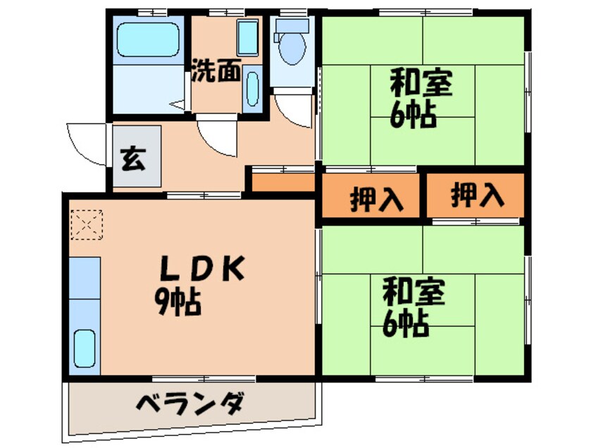 間取図 レジデンス沖