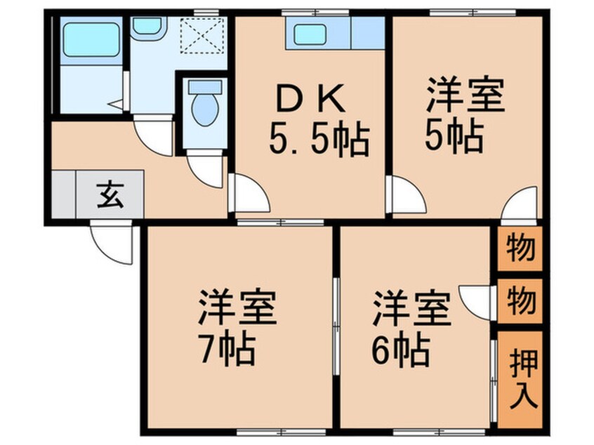 間取図 プラゾ・オリジン Ａ