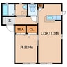 シャルマンＲ 1LDKの間取り