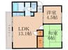 サンシティ栄Ａ棟 2LDKの間取り