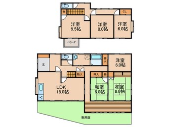 間取図 花ヶ浦３丁目貸家