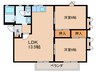 ハイランド 2LDKの間取り