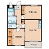 グレイス田仲 2DKの間取り