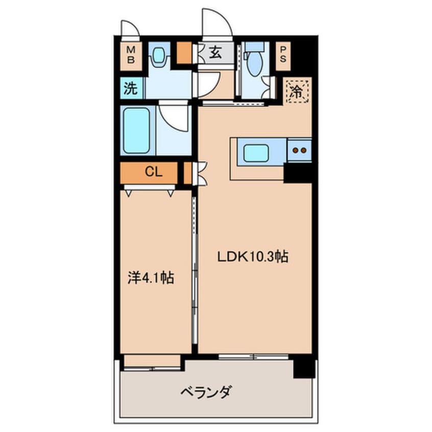 間取図 クリムゾン博多Ⅱ