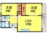 ミネルヴァ日佐 2LDKの間取り