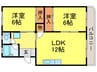 ミネルヴァ日佐 2LDKの間取り