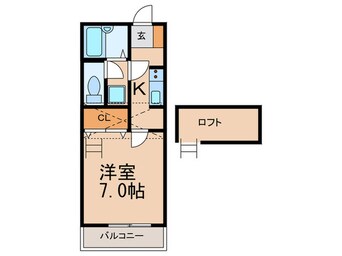 間取図 ヴェルディ坪見　B棟