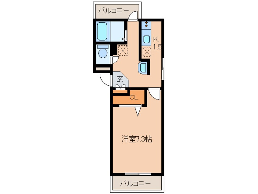 間取図 ブランシュ－ル片峰Ⅱ