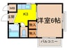 ルシエ－ル２ 1Kの間取り