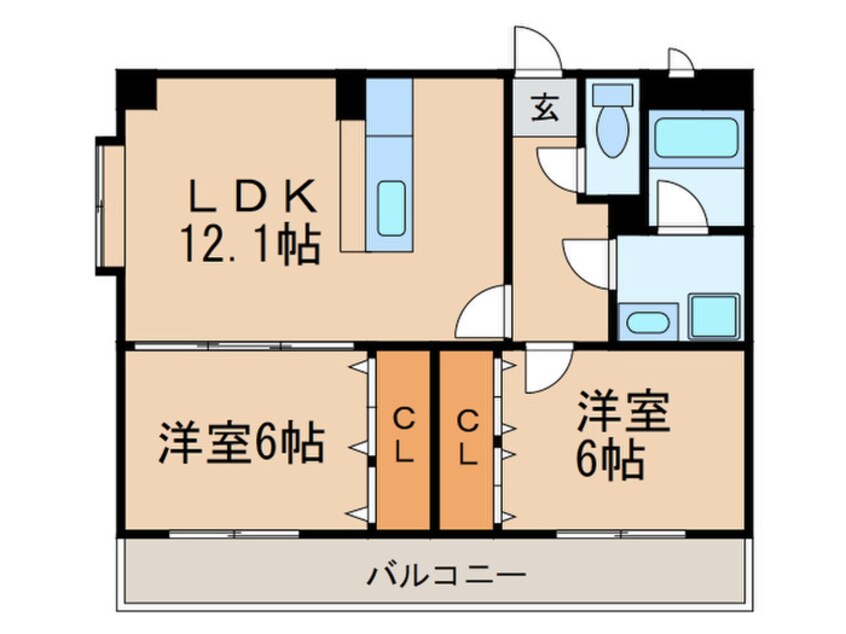 間取図 ＦＬｏｗｅｒｙ２１