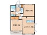 高峰第6晴和ビル 2LDKの間取り