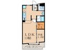サンヒルズ若久 1LDKの間取り