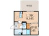 Brillia Twin Stage　A棟 1LDKの間取り