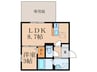 ブリリア ツイン ステージ　A棟 1LDKの間取り