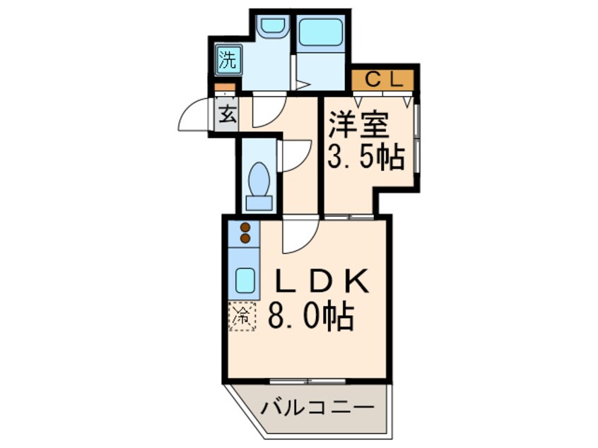 間取図 リバティ神屋