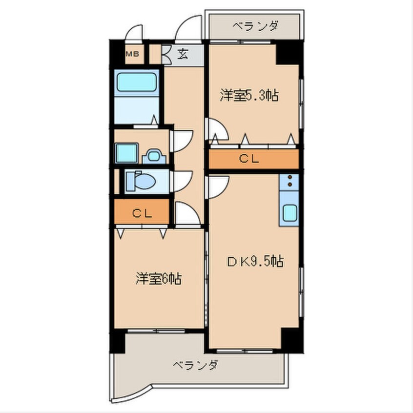 間取図 アテッサ南小倉