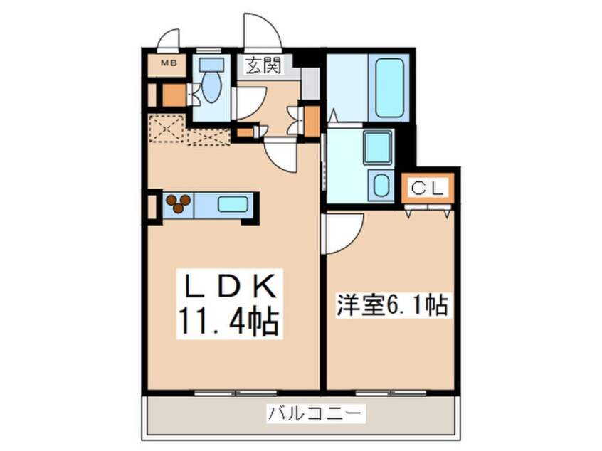 間取図 ＬＩＶＥ二日市