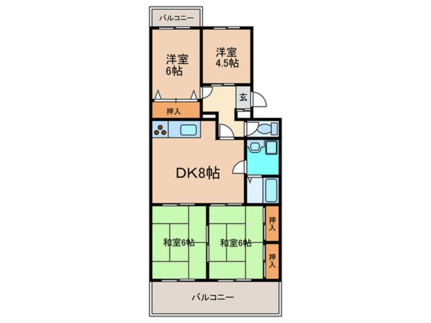 間取図 プレリュード東那珂